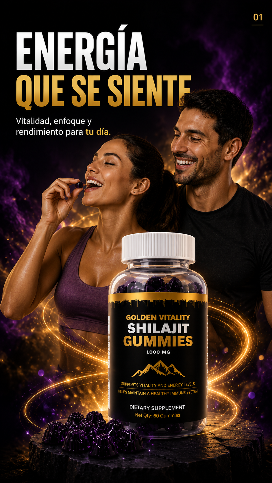 Shilajit Vital Gummies - Energía Ancestral en Cada Bocado